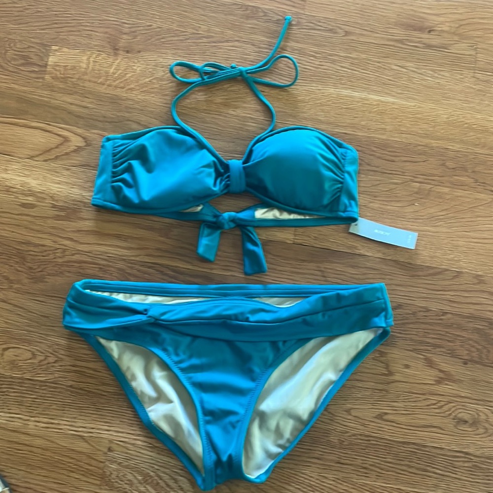 J. Crew bikini, teal, size medium